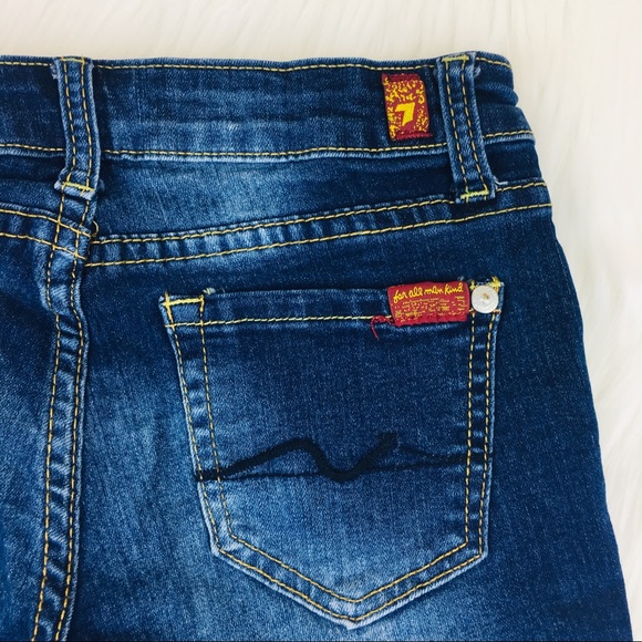 7 For All Mankind Denim Jean Shorts Size 10 - Picture 3 of 7